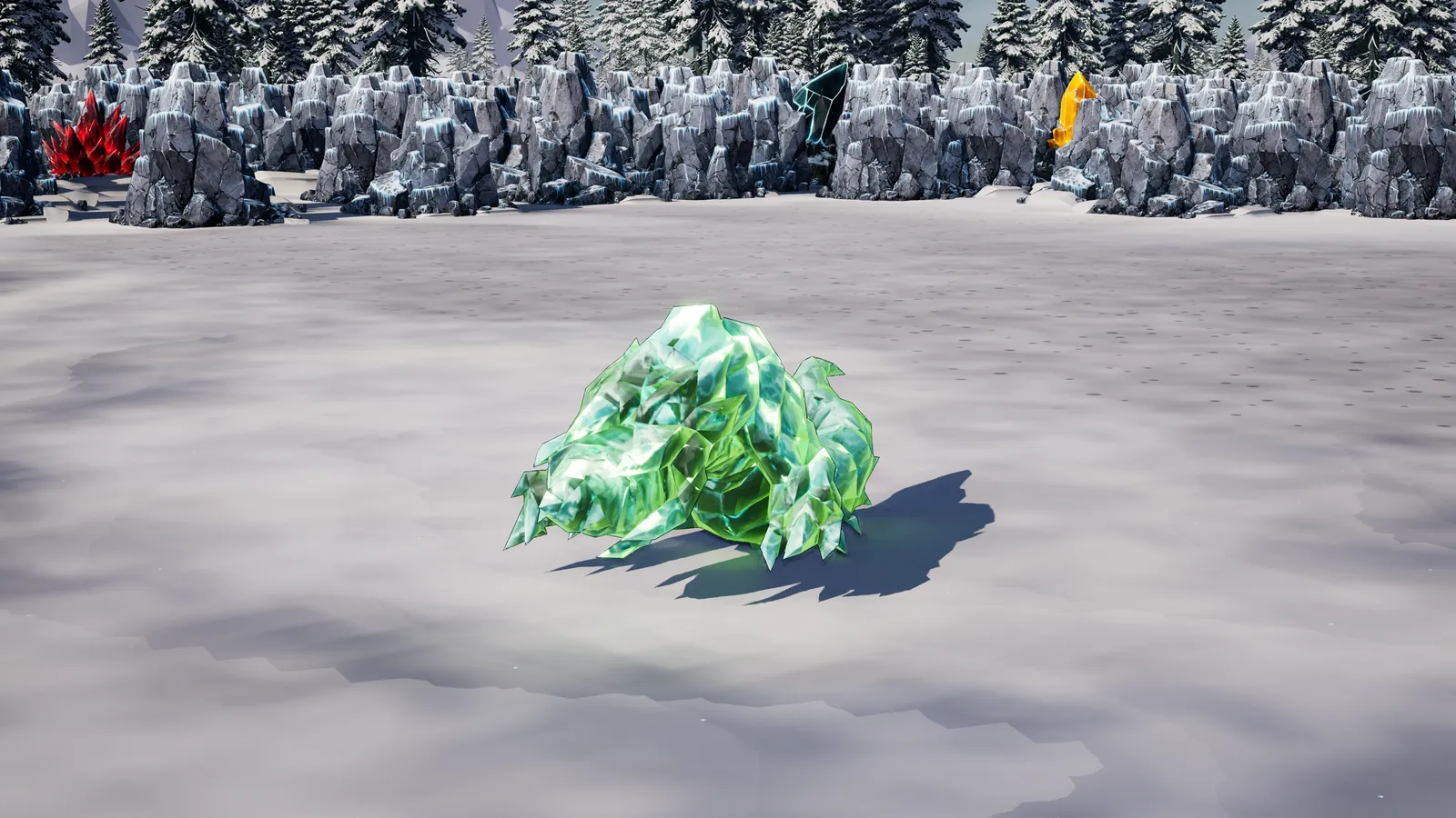 Subzero Burrower, a Firnreach enemy, standing on packed snow in daylight.