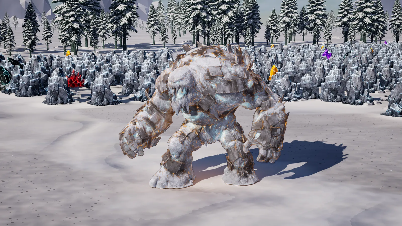 The Avalanche (boss), a Firnreach enemy, standing on packed snow in daylight.