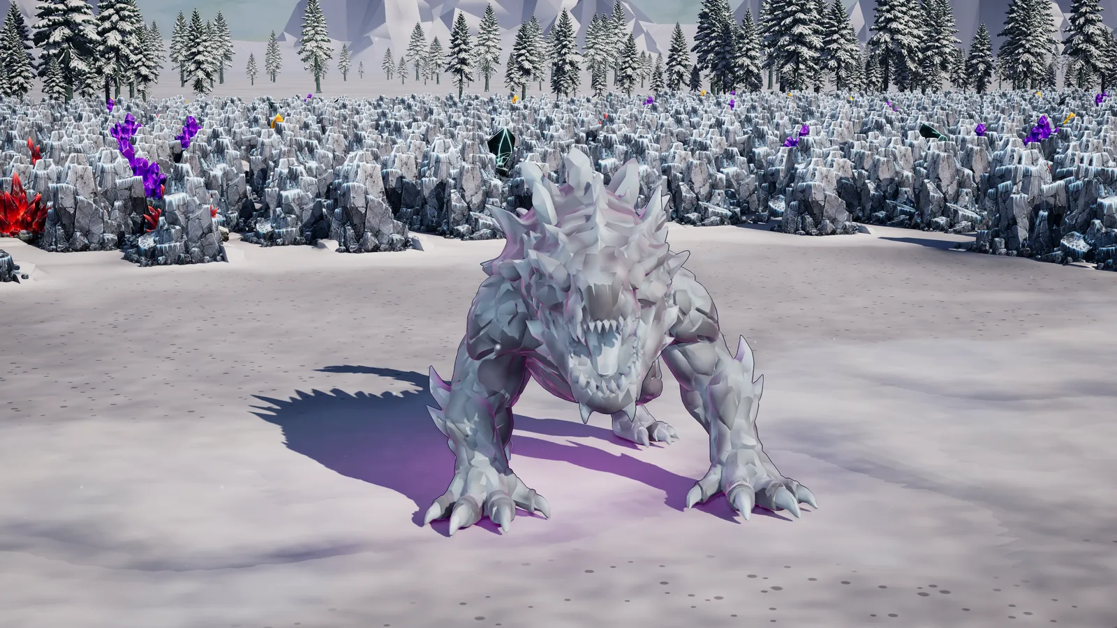 The Hibernating Leviathan (boss), a Firnreach enemy, standing on packed snow in daylight.